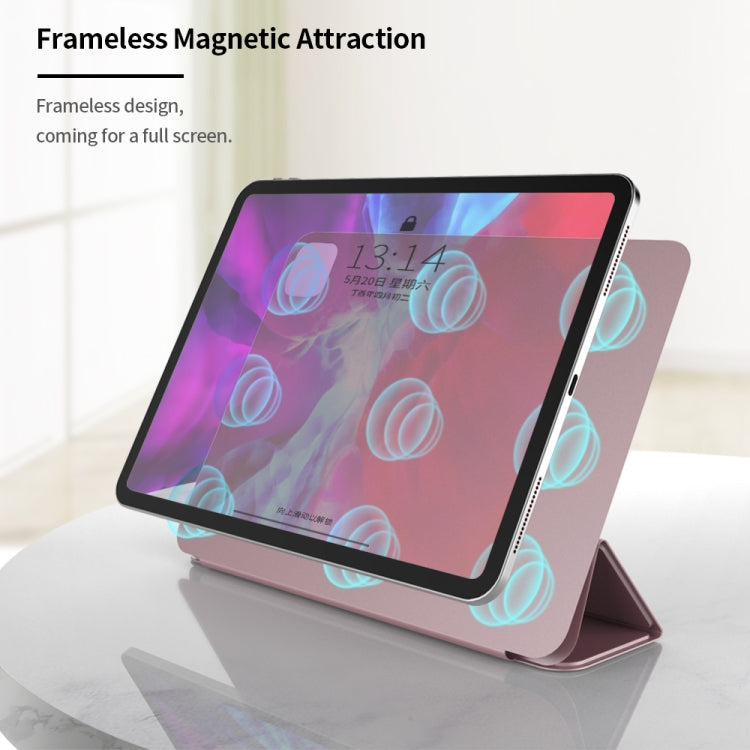 For iPad Pro 11 (2020) PC + PU Magnetic Leather Case with Three-folding Holder