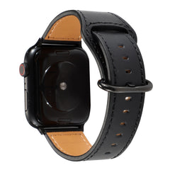 Solid Color Genuine Leather Watchband, For Apple Watch Series 7 41mm / 6 & SE & 5 & 4 40mm / 3 & 2 & 1 38mm, For Apple Watch Series 7 45mm / 6 & SE & 5 & 4 44mm / 3 & 2 & 1 42mm