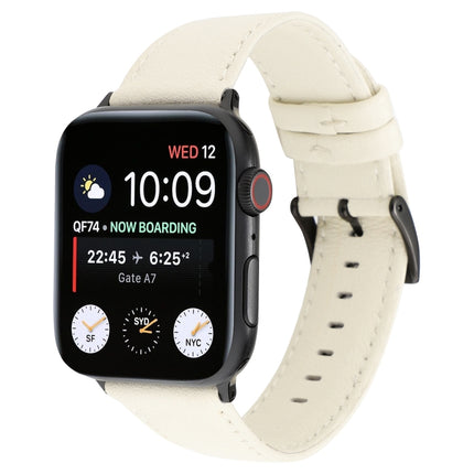Cowhide Texture Leather Watchband, For Apple Watch Series 8&7 41mm / SE 2&6&SE&5&4 40mm / 3&2&1 38mm, For Apple Watch Series 7 45mm / 6 & SE & 5 & 4 44mm / 3 & 2 & 1 42mm, For Apple Watch Series 7 41mm / 6 & SE & 5 & 4 40mm / 3 & 2 & 1 38mm������������...