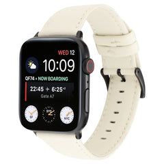 Cowhide Texture Leather Watchband, For Apple Watch Series 8&7 41mm / SE 2&6&SE&5&4 40mm / 3&2&1 38mm, For Apple Watch Series 7 45mm / 6 & SE & 5 & 4 44mm / 3 & 2 & 1 42mm, For Apple Watch Series 7 41mm / 6 & SE & 5 & 4 40mm / 3 & 2 & 1 38mm