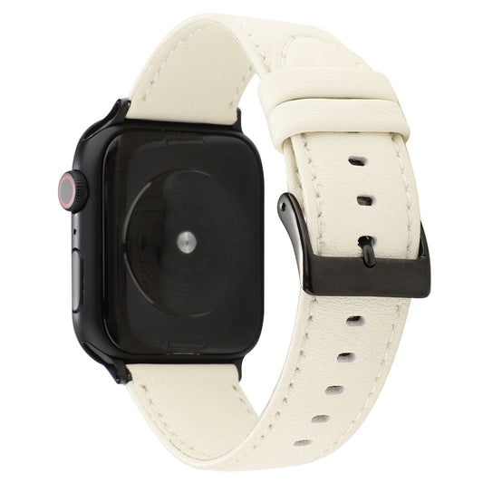 Cowhide Texture Leather Watchband, For Apple Watch Series 8&7 41mm / SE 2&6&SE&5&4 40mm / 3&2&1 38mm, For Apple Watch Series 7 45mm / 6 & SE & 5 & 4 44mm / 3 & 2 & 1 42mm, For Apple Watch Series 7 41mm / 6 & SE & 5 & 4 40mm / 3 & 2 & 1 38mm������������...