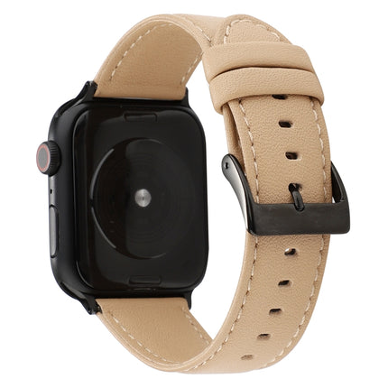 Cowhide Texture Leather Watchband, For Apple Watch Series 8&7 41mm / SE 2&6&SE&5&4 40mm / 3&2&1 38mm, For Apple Watch Series 7 45mm / 6 & SE & 5 & 4 44mm / 3 & 2 & 1 42mm, For Apple Watch Series 7 41mm / 6 & SE & 5 & 4 40mm / 3 & 2 & 1 38mm������������...