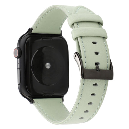 Cowhide Texture Leather Watchband, For Apple Watch Series 8&7 41mm / SE 2&6&SE&5&4 40mm / 3&2&1 38mm, For Apple Watch Series 7 45mm / 6 & SE & 5 & 4 44mm / 3 & 2 & 1 42mm, For Apple Watch Series 7 41mm / 6 & SE & 5 & 4 40mm / 3 & 2 & 1 38mm������������...