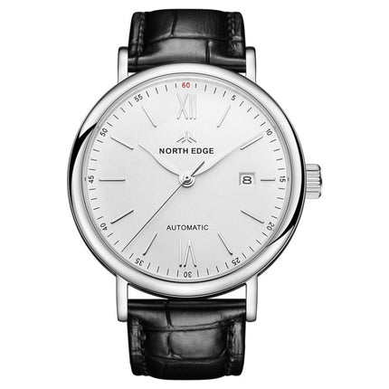 NORTH EDGE AMOY Multifunctional Business Men's Watch Waterproof Leather Mechanical Watch