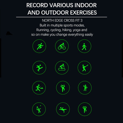 NORTH EDGE CROSS FIT3 Fashion Bluetooth Sports Smart Watch Supports Multiple Sports Modes, Sleep Monitoring, Heart Rate Monitoring