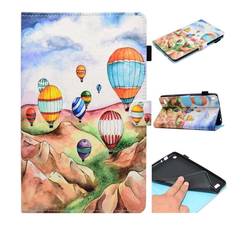 Painted Horizontal Flat Leather Case with Card Slot & Holder & Wallet, For Kindle Fire 7 2015