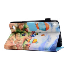 Painted Horizontal Flat Leather Case with Card Slot & Holder & Wallet, For Kindle Fire 7 2015