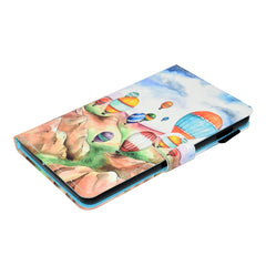 Painted Horizontal Flat Leather Case with Card Slot & Holder & Wallet, For Kindle Fire 7 2015