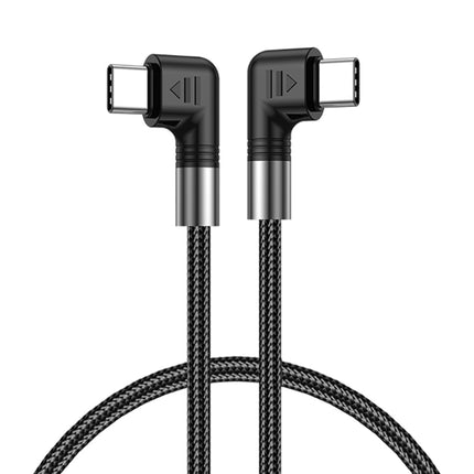 A9 100W USB-C/Type-C to USB-C/Type-C Double Elbow Data Cable, 0.5m, 1m, 2m, 3m