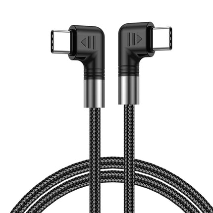 A9 100W USB-C/Type-C to USB-C/Type-C Double Elbow Data Cable, 0.5m, 1m, 2m, 3m