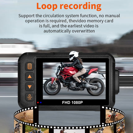 SE60 3.0 inch 1080P Waterproof HD Motorcycle DVR, Support TF Card / Cycling Video / Parking Monitoring, SE60