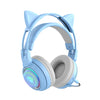 T25 RGB Stereo Cat Ear Bluetooth Wireless Headphones with Detachable Microphone