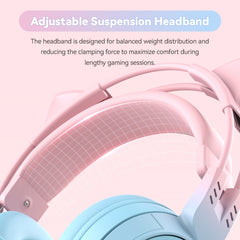 T25 RGB Stereo Cat Ear Bluetooth Wireless Headphones with Detachable Microphone