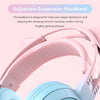 T25 RGB Stereo Cat Ear Bluetooth Wireless Headphones with Detachable Microphone