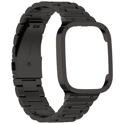 2 in 1 Three-bead Metal Watch Band with Watch Frame, For Xiaomi Redmi Watch 3 / Mi Watch Lite 3