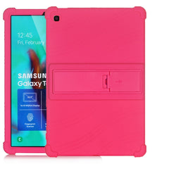 Tablet PC Silicone Protective Case with Invisible Bracket, For Galaxy Tab A 10.1 (2019) T510, For Galaxy Tab S5e T720