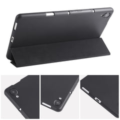 3-folding Horizontal Flip PU Leather + Shockproof Honeycomb TPU Case with Holder, For Huawei MediaPad M6 8.4 inch, For Huawei MediaPad M6 10.8 inch, For Huawei MatePad Pro 10.8 inch, Huawei MediaPad T5 10 inch