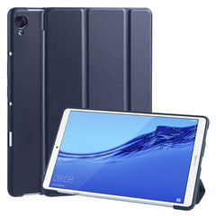 3-folding Horizontal Flip PU Leather + Shockproof Honeycomb TPU Case with Holder, For Huawei MediaPad M6 8.4 inch, For Huawei MediaPad M6 10.8 inch, For Huawei MatePad Pro 10.8 inch, Huawei MediaPad T5 10 inch