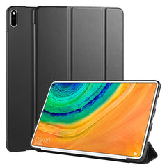 3-folding Horizontal Flip PU Leather + Shockproof Honeycomb TPU Case with Holder, For Huawei MediaPad M6 8.4 inch, For Huawei MediaPad M6 10.8 inch, For Huawei MatePad Pro 10.8 inch, Huawei MediaPad T5 10 inch