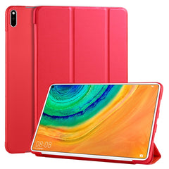 3-folding Horizontal Flip PU Leather + Shockproof Honeycomb TPU Case with Holder, For Huawei MediaPad M6 8.4 inch, For Huawei MediaPad M6 10.8 inch, For Huawei MatePad Pro 10.8 inch, Huawei MediaPad T5 10 inch