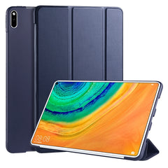 3-folding Horizontal Flip PU Leather + Shockproof Honeycomb TPU Case with Holder, For Huawei MediaPad M6 8.4 inch, For Huawei MediaPad M6 10.8 inch, For Huawei MatePad Pro 10.8 inch, Huawei MediaPad T5 10 inch