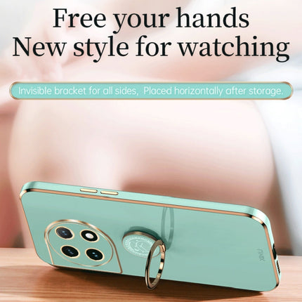 XINLI Straight Edge 6D Electroplate TPU Phone Case with Ring Holder