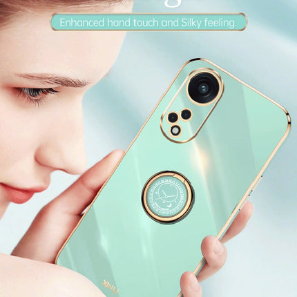 XINLI Straight Edge 6D Electroplate TPU Phone Case with Ring Holder