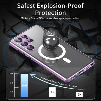 HD Full Cover Magsafe Magnetic Metal Tempered Glass Phone Case, For Samsung Galaxy S26 Ultra 5G, For Samsung Galaxy S25 Ultra 5G, For Samsung Galaxy S24 Ultra 5G, For Samsung Galaxy S24+ 5G, For Samsung Galaxy S23 Ultra 5G
