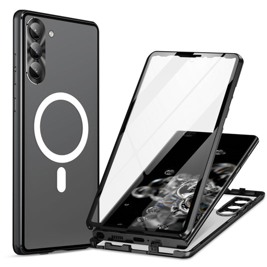 HD Full Cover Magsafe Magnetic Metal Tempered Glass Phone Case, For Samsung Galaxy S22 5G, For Samsung Galaxy S21 5G, For Samsung Galaxy S21+ 5G, For Samsung Galaxy S21 Ultra 5G