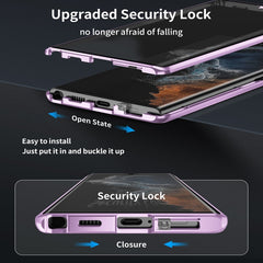 HD Full Cover Magsafe Magnetic Metal Tempered Glass Phone Case, For Samsung Galaxy S22 5G, For Samsung Galaxy S21 5G, For Samsung Galaxy S21+ 5G, For Samsung Galaxy S21 Ultra 5G