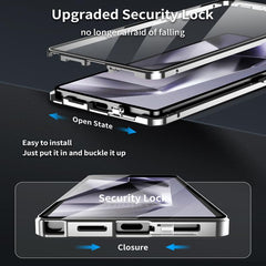 HD Full Cover Magsafe Magnetic Metal Tempered Glass Phone Case