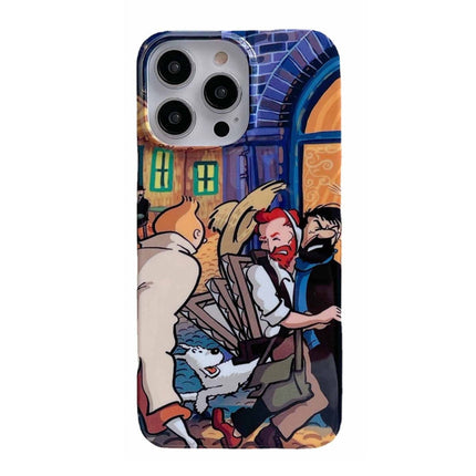 Oil Painting Glossy PC Phone Case, For iPhone 14, For iPhone 14 Plus, For iPhone 14 Pro, For iPhone 14 Pro Max, For iPhone 13, For iPhone 13 Pro