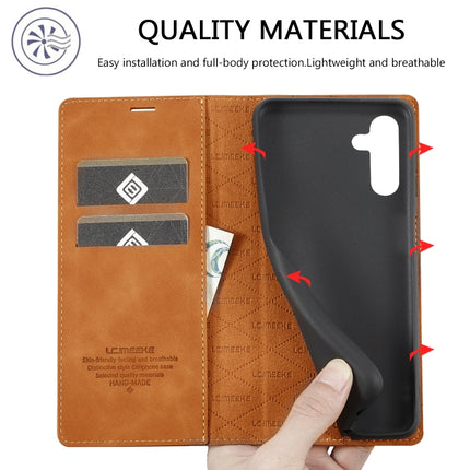 LC.IMEEKE Strong Magnetism Ultra-thin Matte Leather Phone Case, For Samsung Galaxy A34 5G