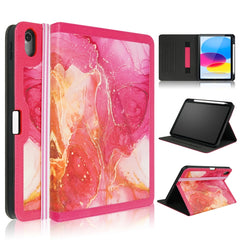 Marble Pattern Stitching Leather Tablet Case