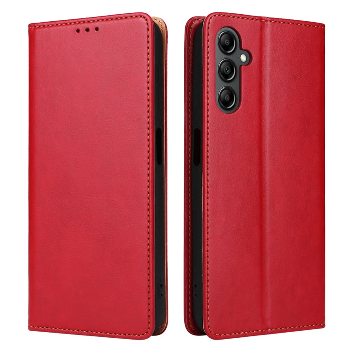 Fierre Shann PU Genuine Leather Texture Leather Phone Case, For Samsung Galaxy A14 5G, For Samsung Galaxy A23, For Samsung Galaxy A34 5G