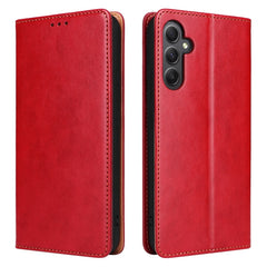 Fierre Shann PU Genuine Leather Texture Leather Phone Case, For Samsung Galaxy A14 5G, For Samsung Galaxy A23, For Samsung Galaxy A34 5G
