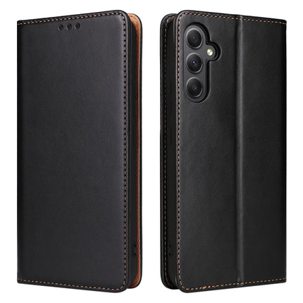 Fierre Shann PU Genuine Leather Texture Leather Phone Case, For Samsung Galaxy A14 5G, For Samsung Galaxy A23, For Samsung Galaxy A34 5G