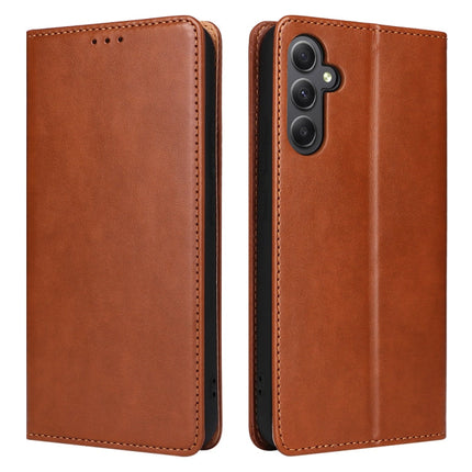 Fierre Shann PU Genuine Leather Texture Leather Phone Case, For Samsung Galaxy A14 5G, For Samsung Galaxy A23, For Samsung Galaxy A34 5G