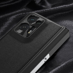 GKK Magnetic Hinge Flip Leather Phone Case with Holder, For OPPO Find N2