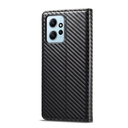 LC.IMEEKE Carbon Fiber Leather Phone Case, For Xiaomi Redmi Note 12 4G Global