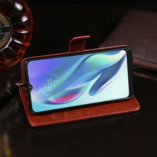 idewei Crazy Horse Texture Leather Phone Case with Holder, For T-Mobile REVVL 6 5G, For Motorola Moto G23/G13, For Motorola Moto G73