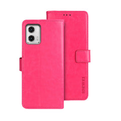 idewei Crazy Horse Texture Leather Phone Case with Holder, For T-Mobile REVVL 6 5G, For Motorola Moto G23/G13, For Motorola Moto G73