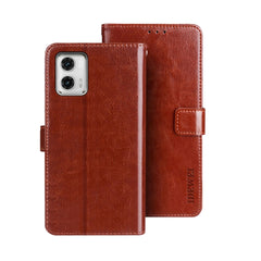 idewei Crazy Horse Texture Leather Phone Case with Holder, For T-Mobile REVVL 6 5G, For Motorola Moto G23/G13, For Motorola Moto G73