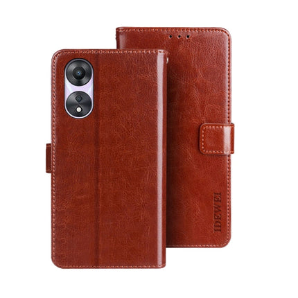 idewei Crazy Horse Texture Leather Phone Case with Holder