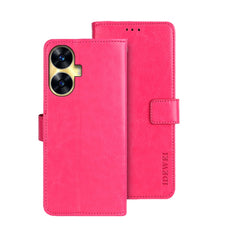 idewei Crazy Horse Texture Leather Phone Case with Holder, For OPPO A78 5G Global/A58x/A58 5G, For Realme C55 4G, For Realme GT3 5G Global/GT Neo 5 5G