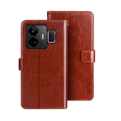 idewei Crazy Horse Texture Leather Phone Case with Holder, For OPPO A78 5G Global/A58x/A58 5G, For Realme C55 4G, For Realme GT3 5G Global/GT Neo 5 5G