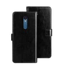 idewei Crazy Horse Texture Leather Phone Case with Holder, For Sharp Rouvo V, For Ulefone Note 14, For Xiaomi Poco C55/Redmi 12C/Redmi 11A