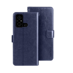 idewei Crazy Horse Texture Leather Phone Case with Holder, For Sharp Rouvo V, For Ulefone Note 14, For Xiaomi Poco C55/Redmi 12C/Redmi 11A
