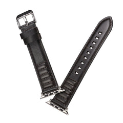 Oil Wax Genuine Leather Watch Band, For Apple Watch Ultra 49mm / Series 8&7 45mm / SE 2&6&SE&5&4 44mm / 3&2&1 42mm, For Apple Watch Series 8&7 41mm / SE 2&6&SE&5&4 40mm / 3&2&1 38mm