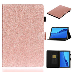 Glossy Glitter Powder Horizontal Flip Leather Case with Holder & Card Slot & Sleep / Wake-up Function, For Huawei MediaPad M5 lite, For Lenovo Tab M10 Plus TB-X606F, For Lenovo Tab M10 TB-X605F / X505